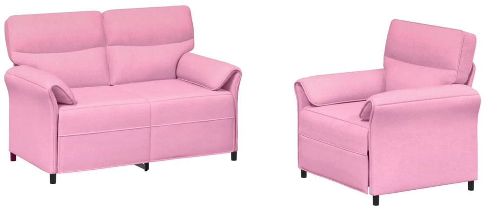 Sofa Sofos komplektas 2 vnt. Rožinė Audinys
