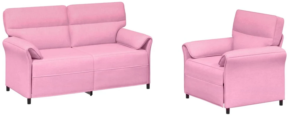 Sofa Sofos komplektas 2 vnt. Rožinė Audinys