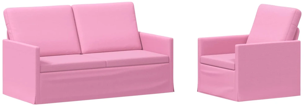 Sofa Sofos komplektas 2 vnt. Rožinė Audinys