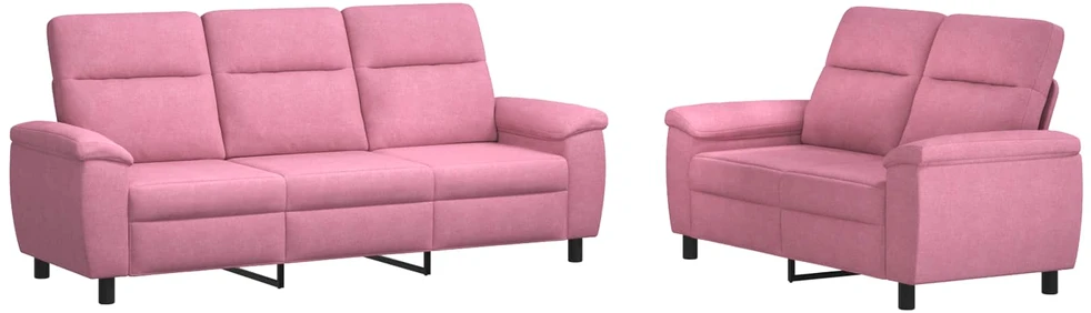 Sofa Sofos komplektas 2 vnt. Rožinė Audinys