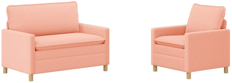 Sofa Sofos komplektas 2 vnt. Rožinė Audinys