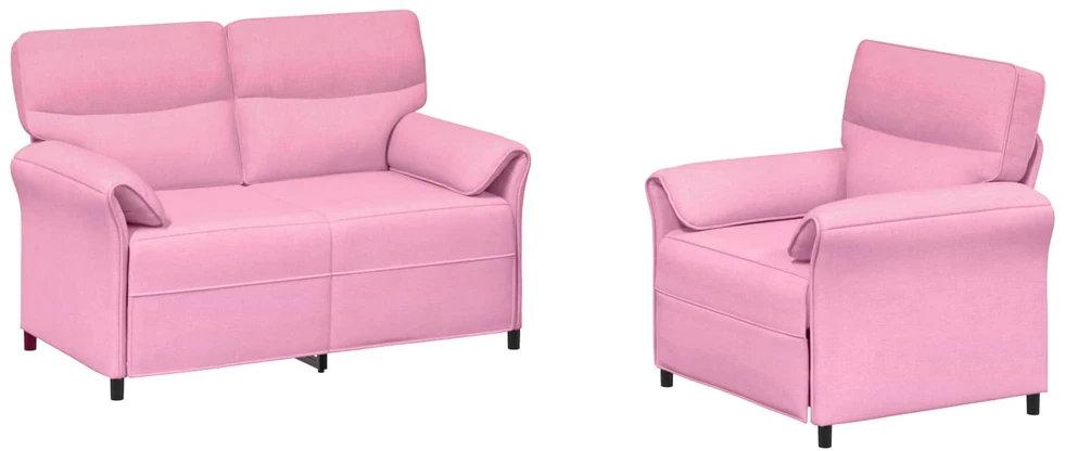 Sofa Sofos komplektas 2 vnt. Rožinė Audinys