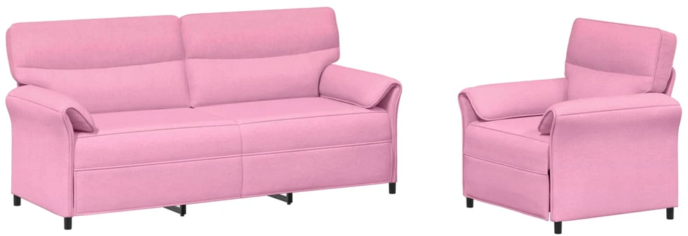 Sofa Sofos komplektas 2 vnt. Rožinė Audinys