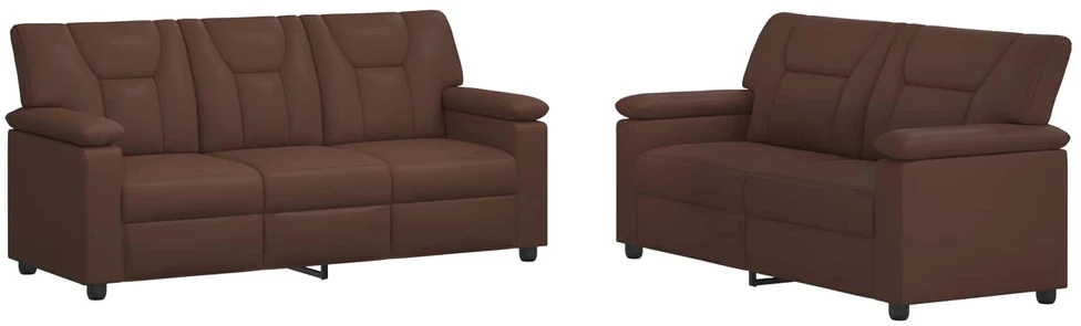 Sofa Sofos komplektas 2 vnt. Ruda Dirbtinė oda