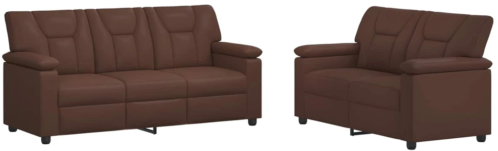 Sofa Sofos komplektas 2 vnt. Ruda Dirbtinė oda