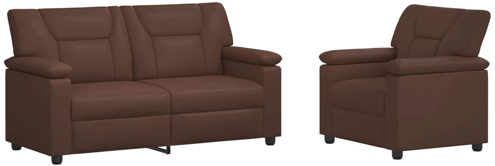 Sofa Sofos komplektas 2 vnt. Ruda Dirbtinė oda