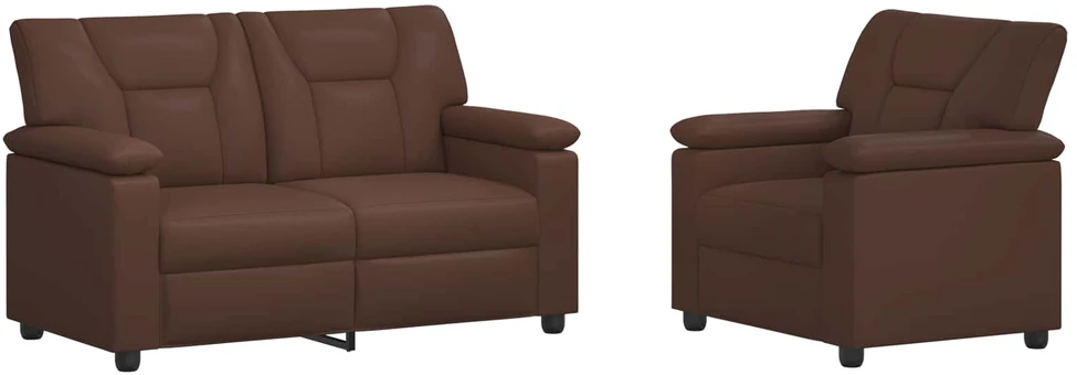 Sofa Sofos komplektas 2 vnt. Ruda Dirbtinė oda