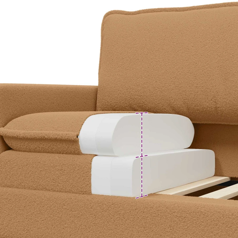 Sofa Sofos komplektas 2 vnt. Smėlio Audinys