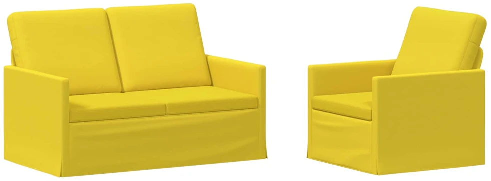 Sofa Sofos komplektas 2 vnt. Šviesi geltona Audinys