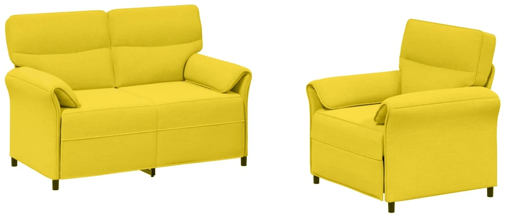 Sofa Sofos komplektas 2 vnt. Šviesi geltona Audinys
