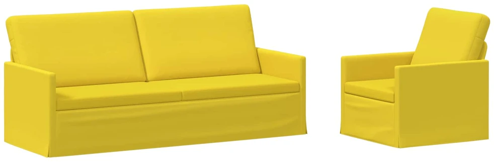 Sofa Sofos komplektas 2 vnt. Šviesi geltona Audinys