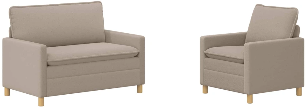 Sofa Sofos komplektas 2 vnt. Šviesiai pilka Audinys