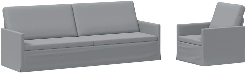 Sofa Sofos komplektas 2 vnt. Šviesiai pilka Audinys