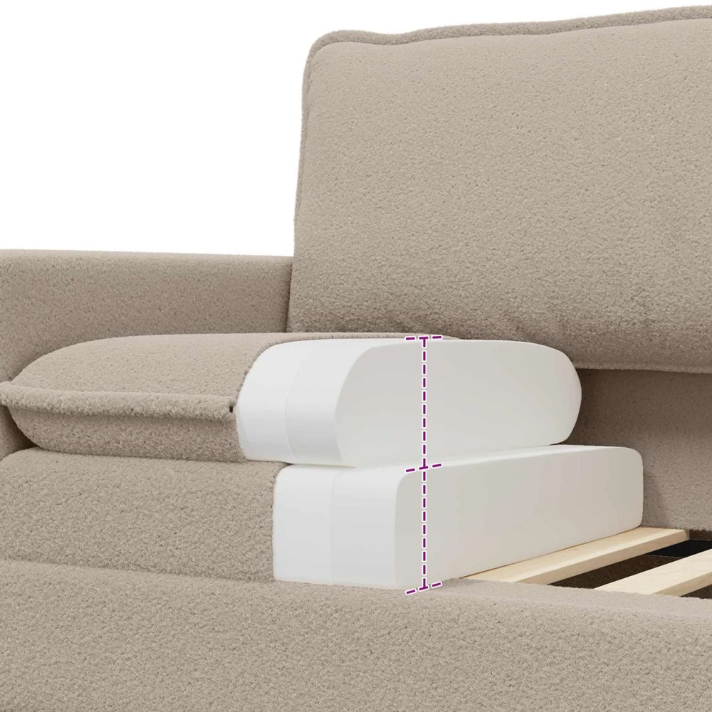 Sofa Sofos komplektas 2 vnt. Šviesiai pilka Audinys