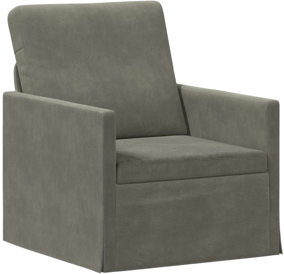 Sofa Sofos komplektas 2 vnt. Šviesiai pilka Kordūrinis audinys