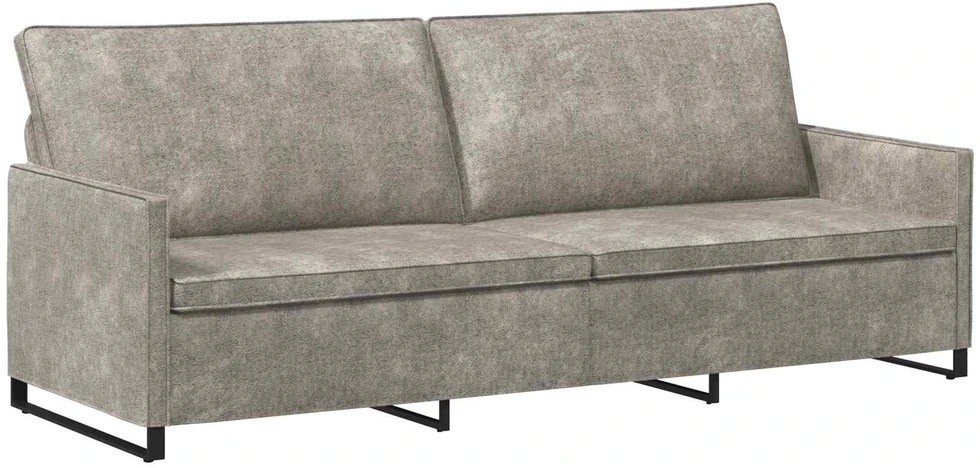 Sofa Sofos komplektas 2 vnt. Šviesiai pilka Dirbtinė zomša