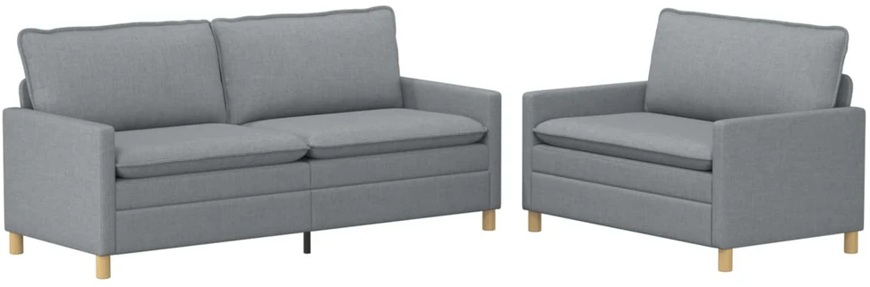 Sofa Sofos komplektas 2 vnt. Šviesiai pilka Audinys