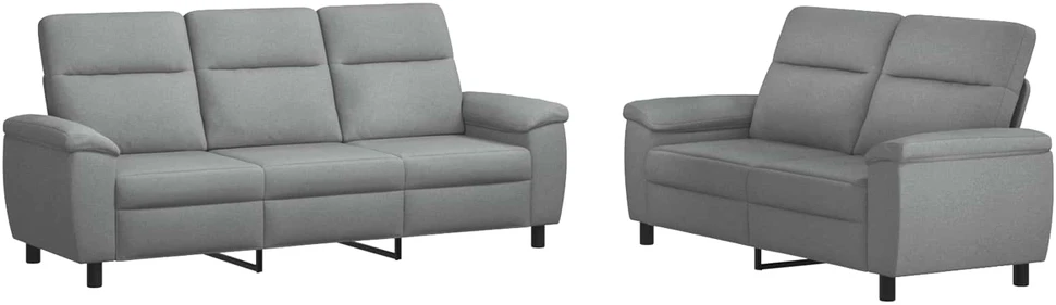 Sofa Sofos komplektas 2 vnt. Šviesiai pilka Audinys