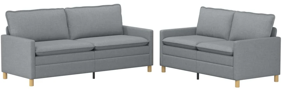 Sofa Sofos komplektas 2 vnt. Šviesiai pilka Audinys