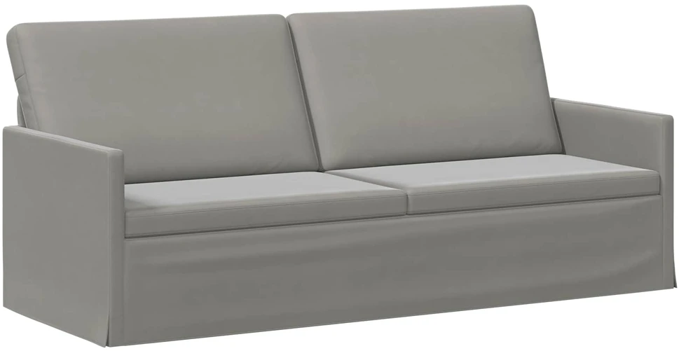 Sofa Sofos komplektas 2 vnt. Šviesiai pilka Aksomas