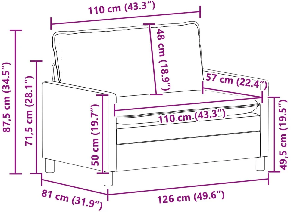 Sofa Sofos komplektas 2 vnt. Šviesiai pilka Audinys