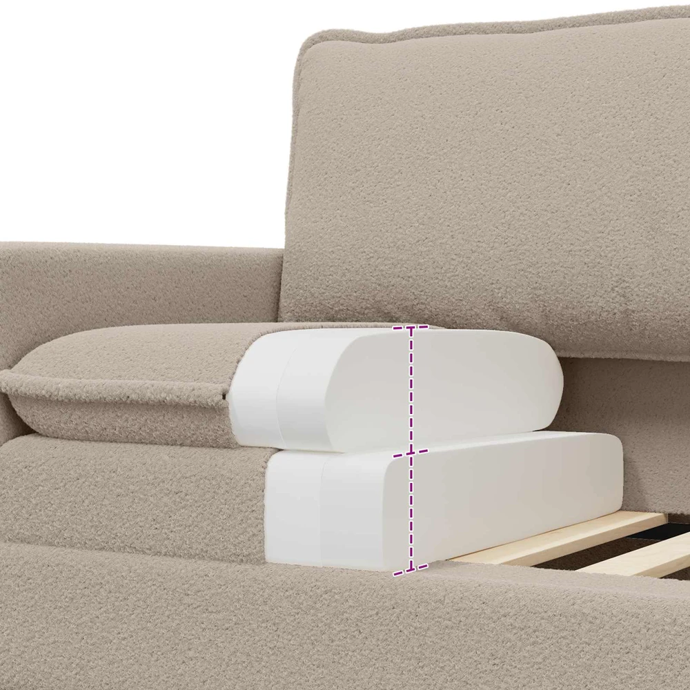 Sofa Sofos komplektas 2 vnt. Šviesiai pilka Audinys