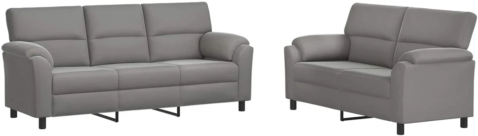 Sofa Sofos komplektas 2 vnt. Šviesiai pilka Aksomas