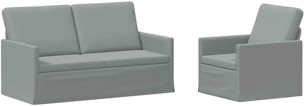 Sofa Sofos komplektas 2 vnt. Šviesiai pilka Audinys