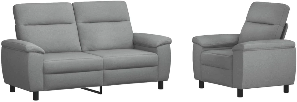 Sofa Sofos komplektas 2 vnt. Šviesiai pilka Audinys