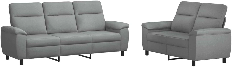 Sofa Sofos komplektas 2 vnt. Šviesiai pilka Audinys
