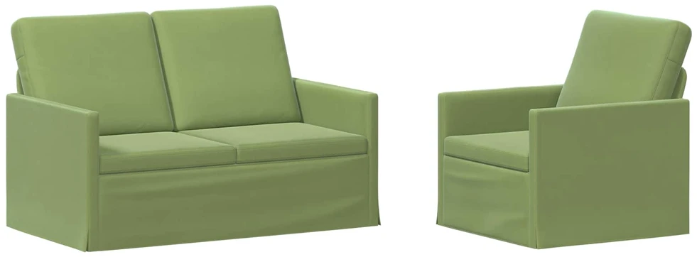 Sofa Sofos komplektas 2 vnt. Šviesiai žalia Aksomas
