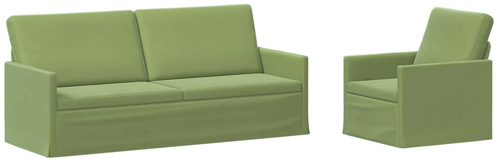 Sofa Sofos komplektas 2 vnt. Šviesiai žalia Aksomas