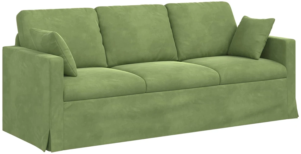 Sofa Sofos komplektas 2 vnt. Šviesiai žalia Aksomas