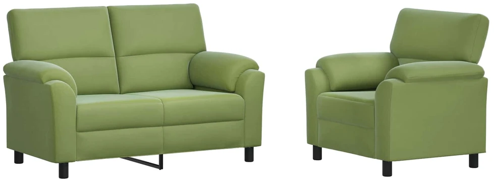 Sofa Sofos komplektas 2 vnt. Šviesiai žalia Aksomas