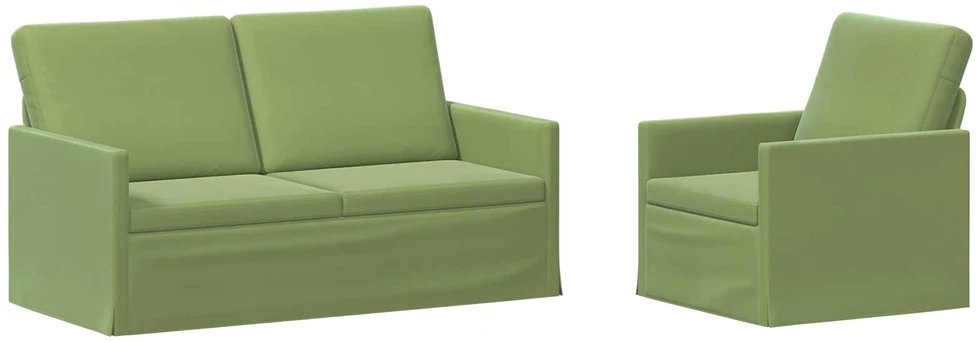 Sofa Sofos komplektas 2 vnt. Šviesiai žalia Aksomas