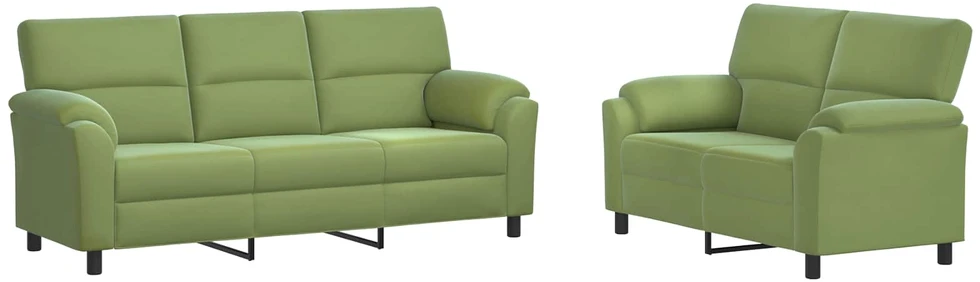 Sofa Sofos komplektas 2 vnt. Šviesiai žalia Aksomas