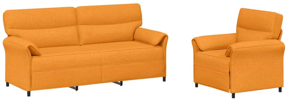 Sofa Sofos komplektas 2 vnt. Tamsiai geltona Audinys
