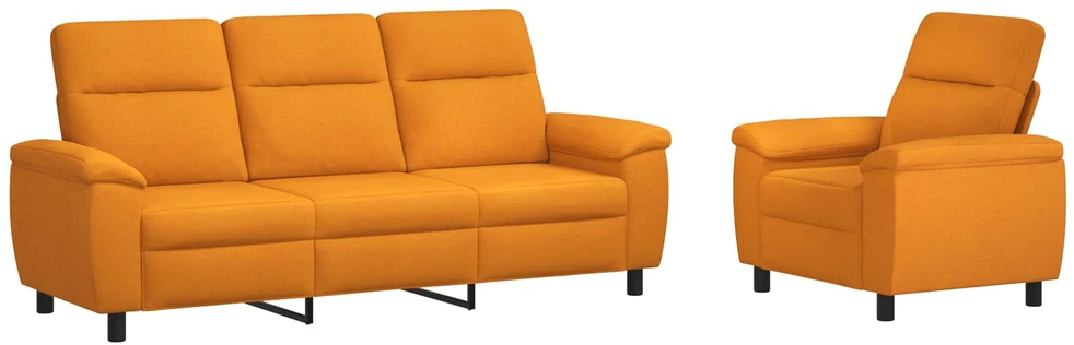 Sofa Sofos komplektas 2 vnt. Tamsiai geltona Audinys