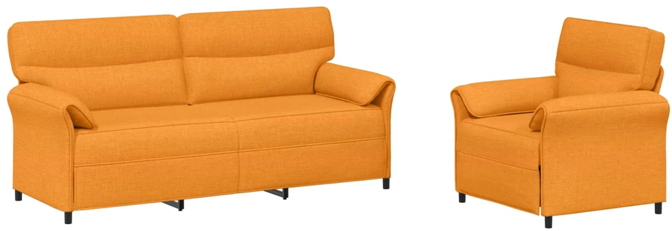 Sofa Sofos komplektas 2 vnt. Tamsiai geltona Audinys