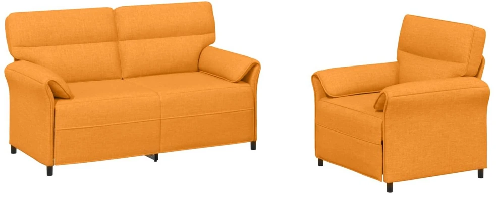 Sofa Sofos komplektas 2 vnt. Tamsiai geltona Audinys