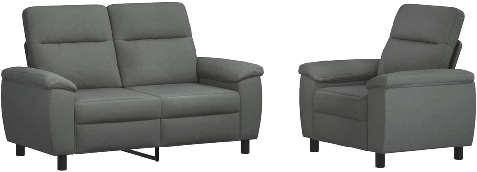 Sofa Sofos komplektas 2 vnt. Tamsiai pilka Audinys