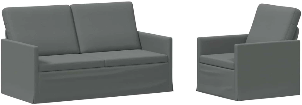 Sofa Sofos komplektas 2 vnt. Tamsiai pilka Audinys
