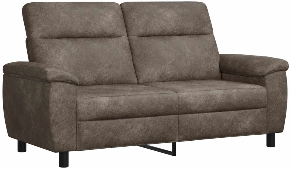 Sofa Sofos komplektas 2 vnt. Tamsiai pilka Dirbtinė suedė oda