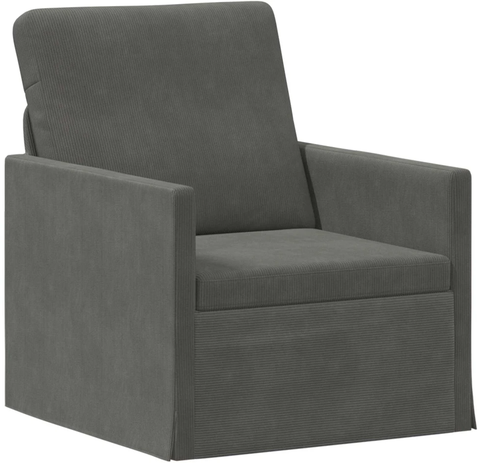 Sofa Sofos komplektas 2 vnt. Tamsiai pilka Kordūrinis audinys