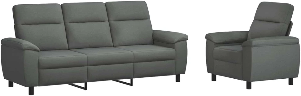 Sofa Sofos komplektas 2 vnt. Tamsiai pilka Audinys