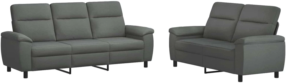 Sofa Sofos komplektas 2 vnt. Tamsiai pilka Audinys