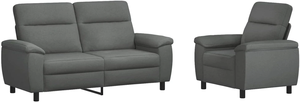 Sofa Sofos komplektas 2 vnt. Tamsiai pilka Audinys