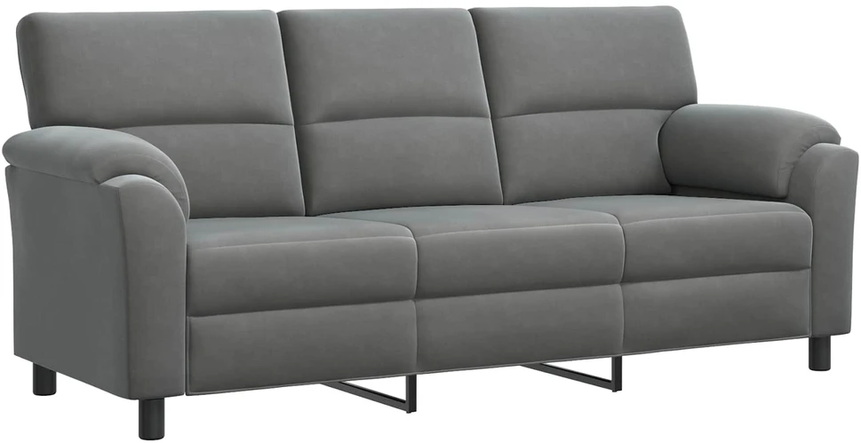 Sofa Sofos komplektas 2 vnt. Tamsiai pilka Aksomas
