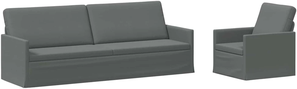 Sofa Sofos komplektas 2 vnt. Tamsiai pilka Audinys