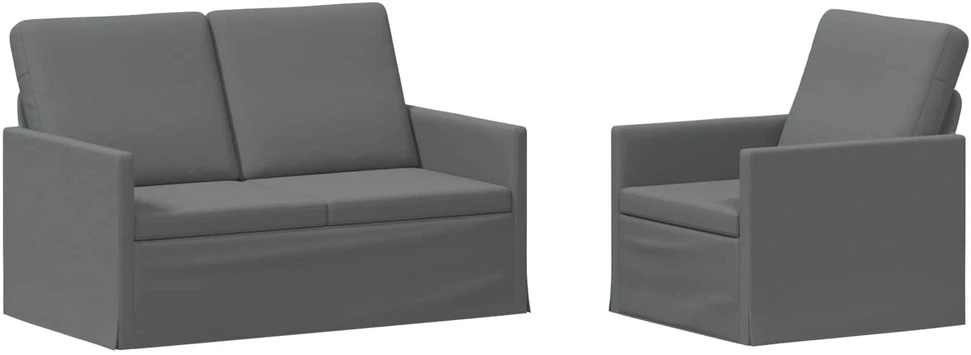 Sofa Sofos komplektas 2 vnt. Tamsiai pilka Audinys